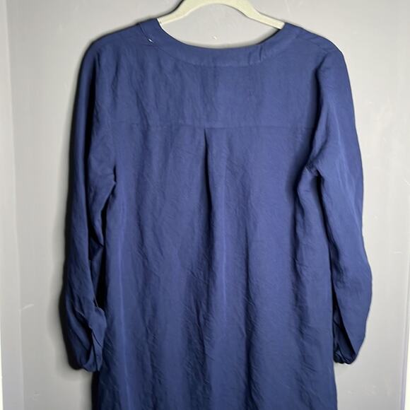 Day to Day Navy Blue Button Down Tunic Size Small - Picture 6 of 11